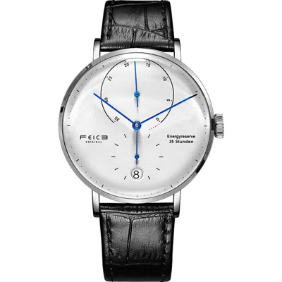 Pre-owned Feice Mens Automatic Mechanical Watches Bauhaus Domed Mirror Analog Casual Dress Watch In Black