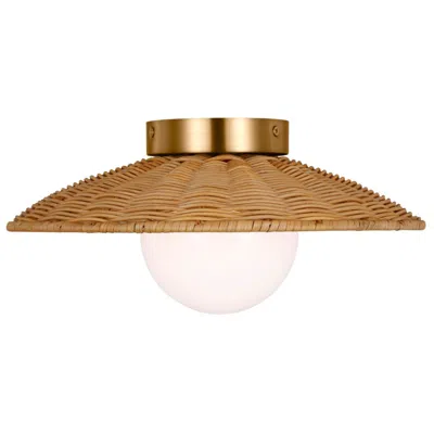 Feiss Mari 13" Wide Burnished Brass Ceiling Light