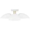 Feiss Visual Comfort Jane 24"w Matte White 3-light Ceiling Light