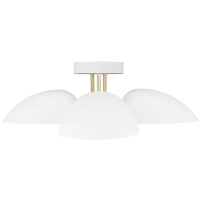 Feiss Visual Comfort Jane 24"w Matte White 3-light Ceiling Light