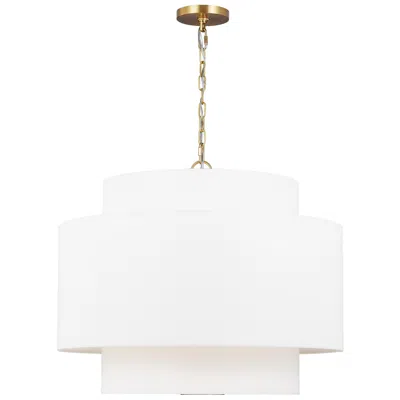 Feiss Visual Comfort Sawyer 26"w Burnished Brass Pendant Light