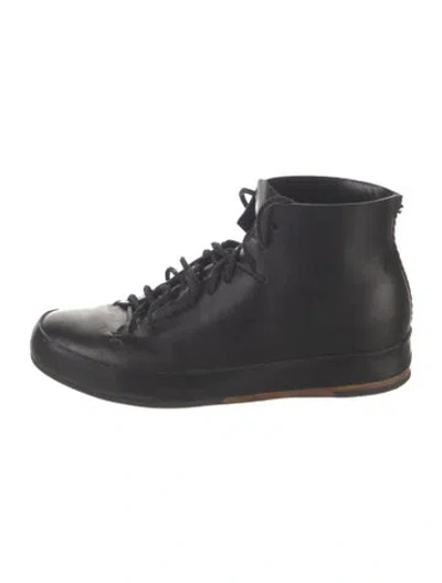 Pre-owned Feit Leather Boots In Black