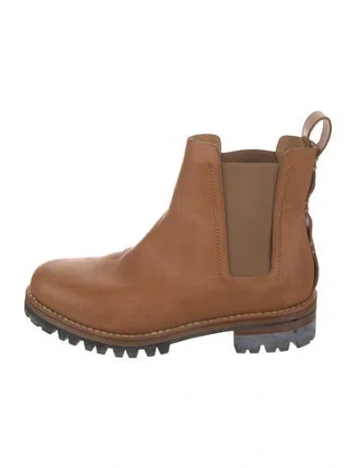 Pre-owned Feit Leather Chelsea Boots In Brown