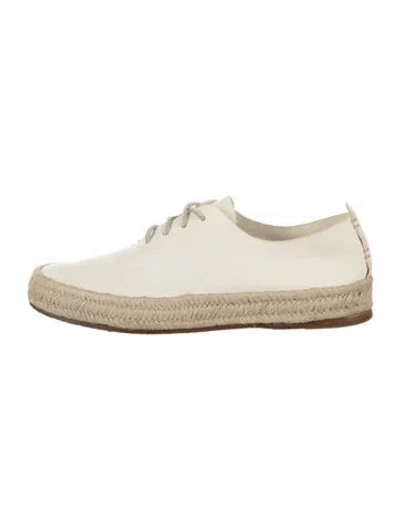 Pre-owned Feit Leather Espadrille Sneakers In Neutrals