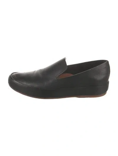 Pre-owned Feit Leather Loafers In Black