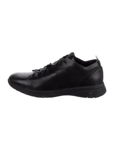 Pre-owned Feit Leather Sneakers In Black