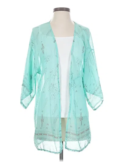 Pre-owned Feitong Kimono In Blue
