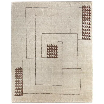 Feizy Agape Abstract Hand Knotted Ivory Area Rug 5'-6" X 8'-6" In Neutral