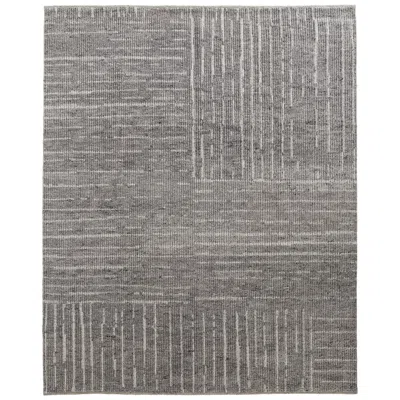 Feizy Alford Checkered Hand Knotted Gray Area Rug 8'-6" X 11'-6"