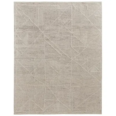 Feizy Alford Solid Hand Knotted Ivory Area Rug 2' X 3'