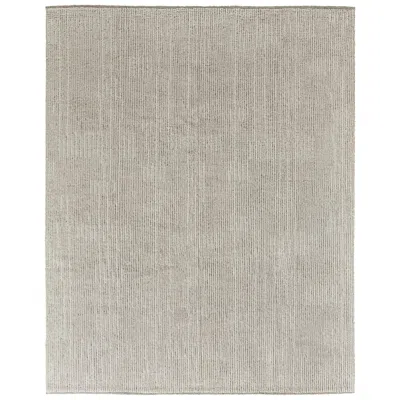 Feizy Alford Solid Hand Knotted Ivory Area Rug 2' X 3'