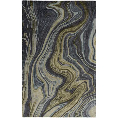 Feizy Amira Transitional Abstract Hand Tufted Blue Area Rug 8631f