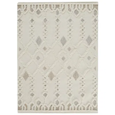 Feizy Anica Trellis & Lattice Hand Tufted Ivory Area Rug 8' X 10'
