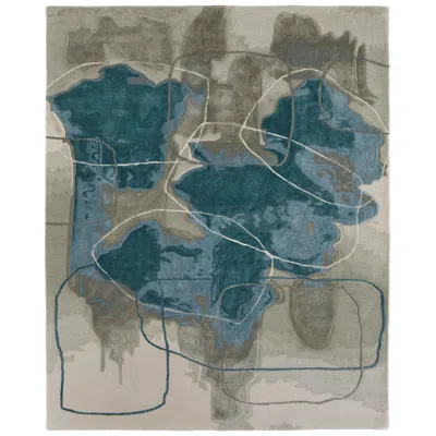 Feizy Anya Abstract Hand Tufted Blue Area Rug 8' X 10'