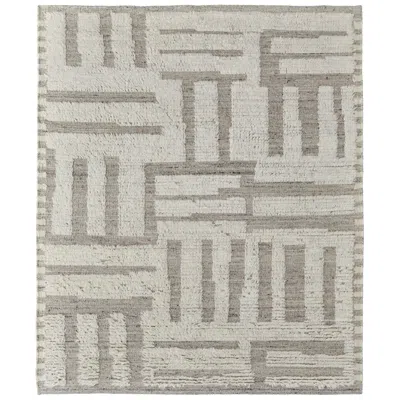 Feizy Ashby Geometric Hand Woven Gray Area Rug 5'-6" X 8'-6"
