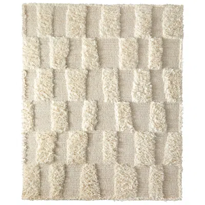 Feizy Ashby Geometric Hand Woven Ivory Area Rug 5'-6" X 8'-6"