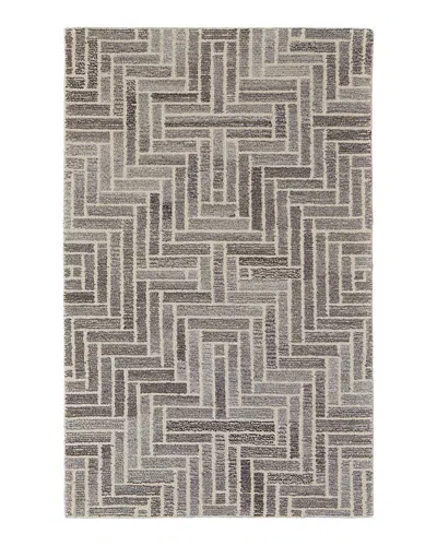 Feizy Asher 8638768f Area Rug, 5' X 8' In Taupe Gray