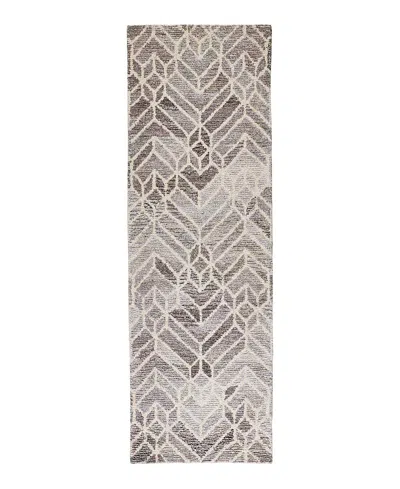 Feizy Asher 8638769f Runner Area Rug, 2'6 X 8' In Taupe Gray