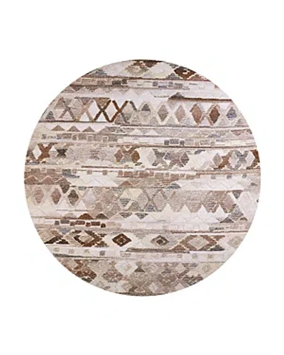 Feizy Asher 8638770f Round Area Rug, 8' X 8' In Ivory Tan