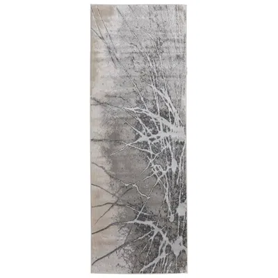 Feizy Astra Abstract Indoor Gray Area Rug 39l5f 2'-10" X 7'-10"