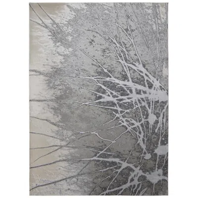 Feizy Astra Abstract Indoor Gray Area Rug 39l5f 5' X 8'
