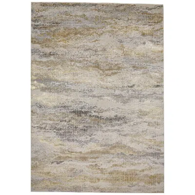 Feizy Aura Abstract Indoor Gold Area Rug 3735f 3'-11" X 6'