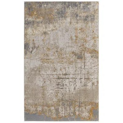 Feizy Aura Abstract Indoor Ivory Area Rug 39lnf 1'-8" X 2'-10" In Brown
