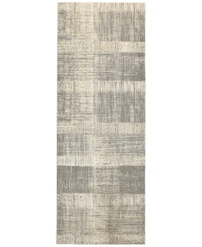 Feizy Aura Aur3736f Runner Area Rug, 2'10 X 7'10 In Gray/ivory
