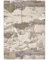 Feizy Aura Aur3737f Area Rug, 5' X 8' In Gray/ivory