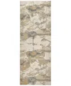 Feizy Aura Aur3737f Runner Area Rug, 2'10 X 7'10 In Gray/ivory