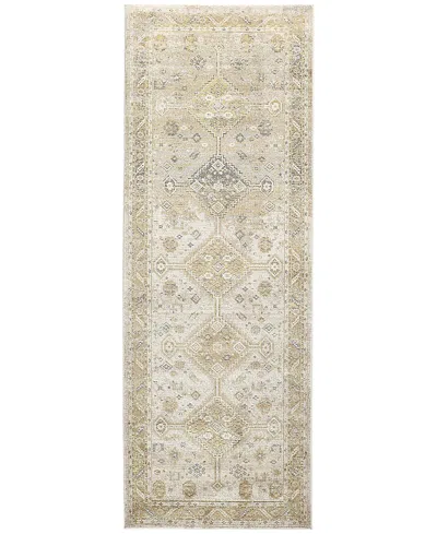 Feizy Aura Aur3738f Runner Area Rug, 2'10 X 7'10 In Gold/ivory