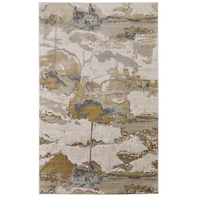 Feizy Aura Watercolor Indoor Gray Area Rug 3737f 1'-8" X 2'-10"