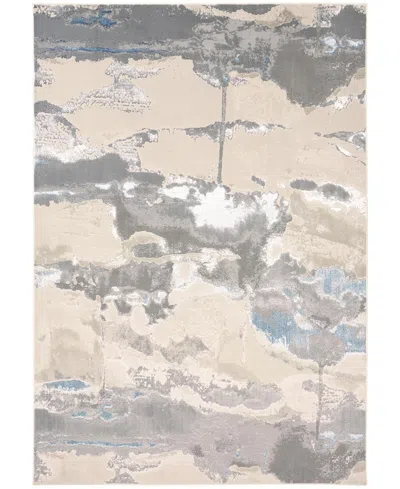 Feizy Azure 3525f 6'7"x9'6" Area Rug In Ivory,gray