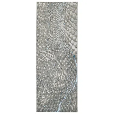 Feizy Azure Abstract Indoor Blue Area Rug 3403f 2'-10" X 7'-10" In Gray