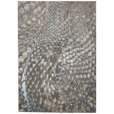 Feizy Azure Abstract Indoor Blue Area Rug 3403f 5' X 8'
