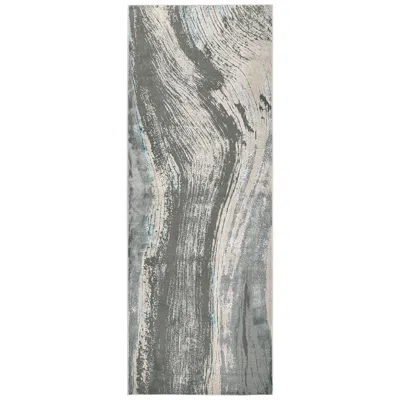 Feizy Azure Abstract Indoor Gray Area Rug 3524f 2'-10" X 7'-10"