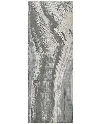 Feizy Azure Azr3524f Runner Area Rug, 2'10 X 7'10 In Gray/ivory