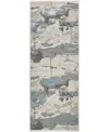 Feizy Azure Azr3525f Runner Area Rug, 2'10 X 7'10 In Ivory/gray