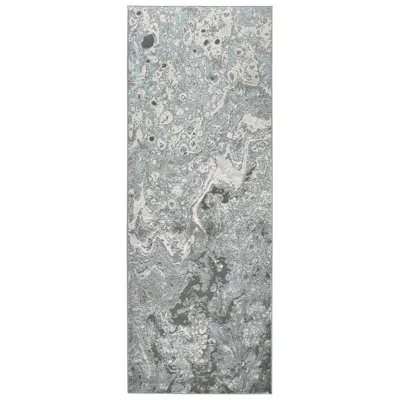 Feizy Azure Watercolor Indoor Ivory Area Rug 3405f 2'-10" X 7'-10" In Gray