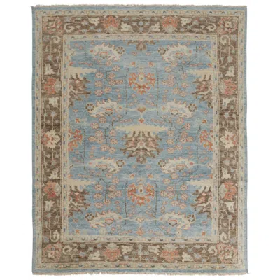 Feizy Beall Oriental Hand Knotted Blue Area Rug 7'-9" X 9'-9"