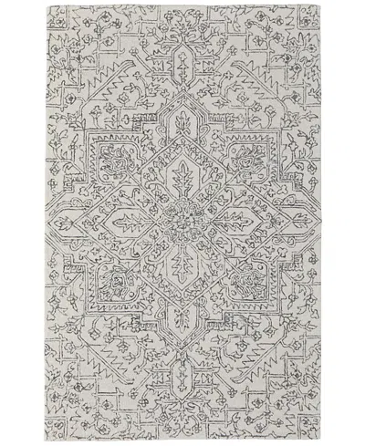 Feizy Belfort 8698778f Area Rug, 2' X 3' In Ivory/charcoal