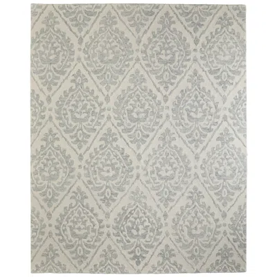 Feizy Belfort Floral & Botanical Hand Tufted Ivory Area Rug 5' X 8' In Gray