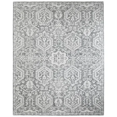 Feizy Belfort Geometric Hand Tufted Gray Area Rug 8' X 10'