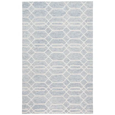 Feizy Belfort Trellis & Lattice Hand Tufted Blue Area Rug 5' X 8'