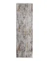 Feizy Cadiz 8663887f Runner Area Rug, 3'1 X 10' In Ivory/gray