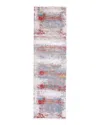 Feizy Cadiz 8663902f Runner Area Rug, 3'1 X 10' In Grey/red
