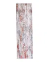 Feizy Cadiz 8663903f Runner Area Rug, 3'1 X 10' In Gray/red