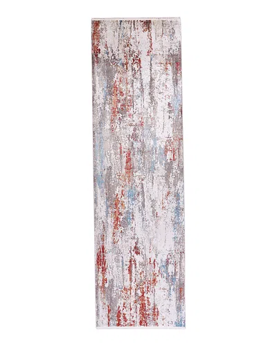 Feizy Cadiz 8663903f Runner Area Rug, 3'1 X 10' In Gray/red