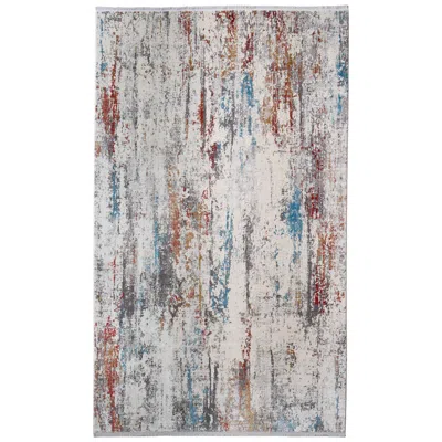 Feizy Cadiz Abstract Indoor Gray Area Rug 3903f 6'-6" X 9'-6" In Multi