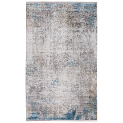 Feizy Cadiz Abstract Indoor Ivory Area Rug 3889f 3'-1" X 5' In Gray